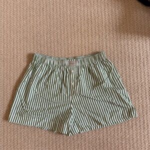 Green Striped Women's Boxers